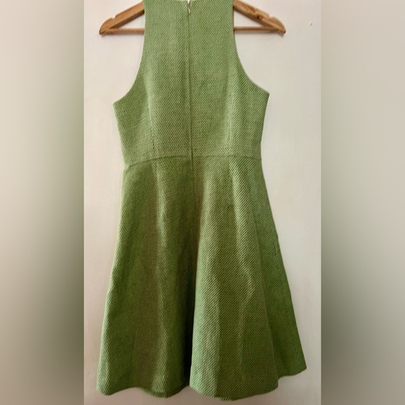 Banana Republic Woven A-Line Sleeveless Dress Green Beige Size 4 EUC - Picture 3 of 7